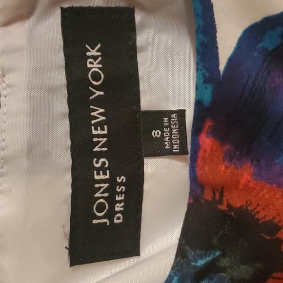Women's Brand New Jones New York White and Floral Size 8 Dress - Picture 3 of 7